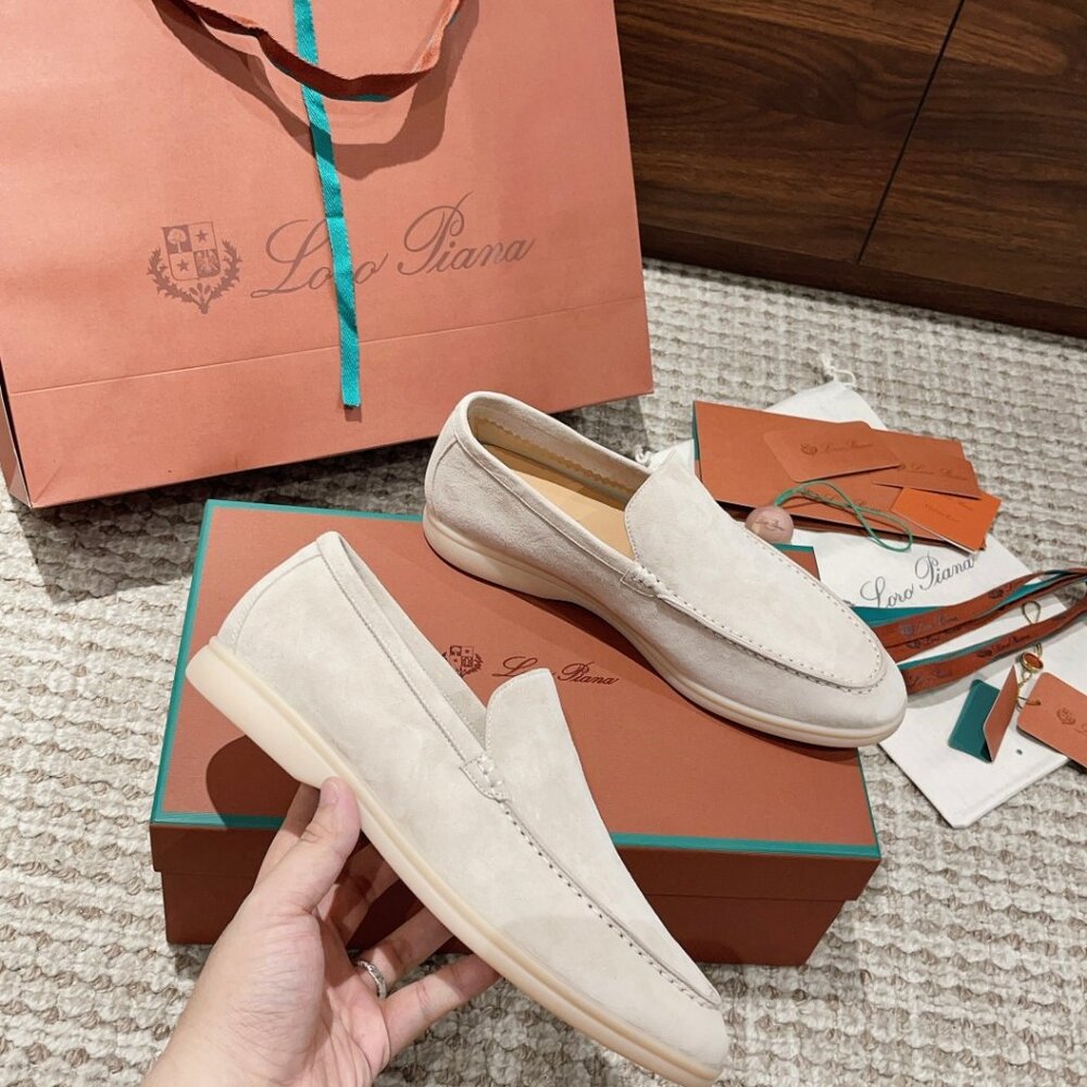 Loafers Classic Cream-Colored Flat Loafers - Picture 7 of 9